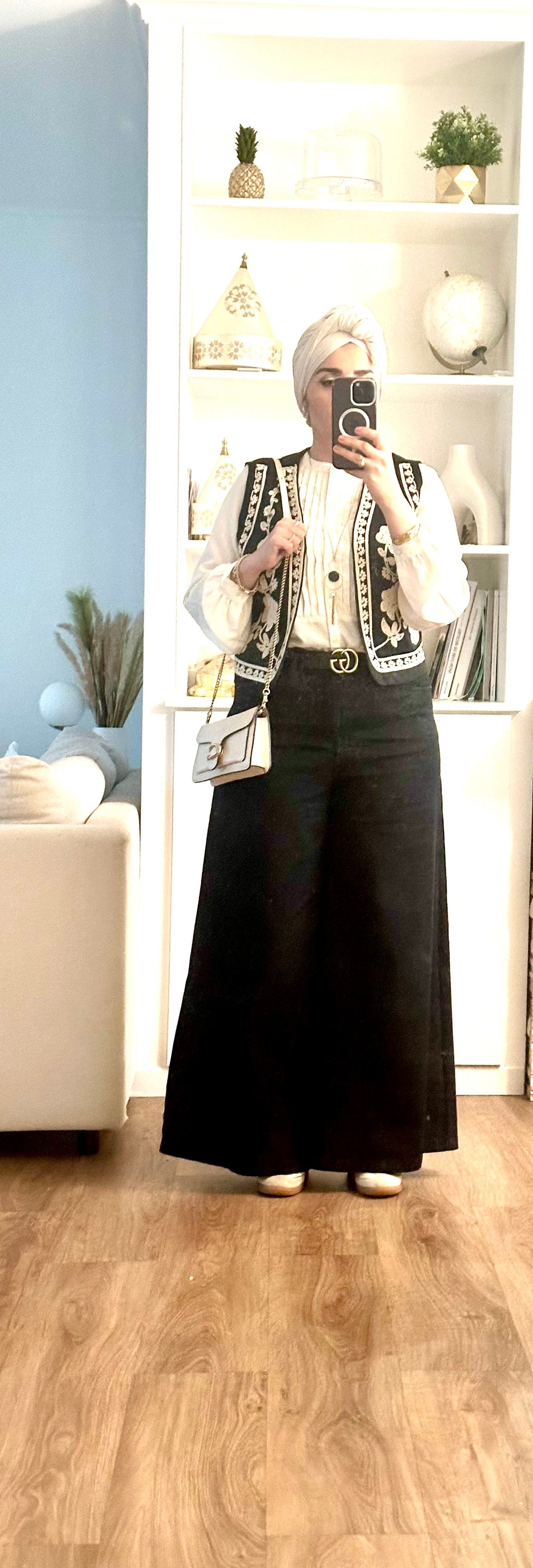 Gillet brodé sans manches