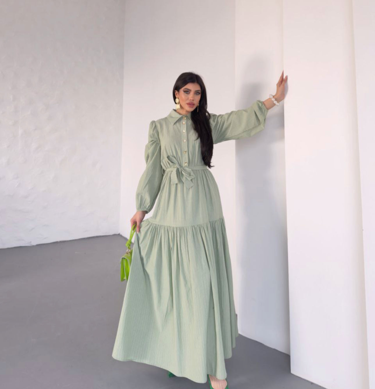Robe Lila Vert d’eau