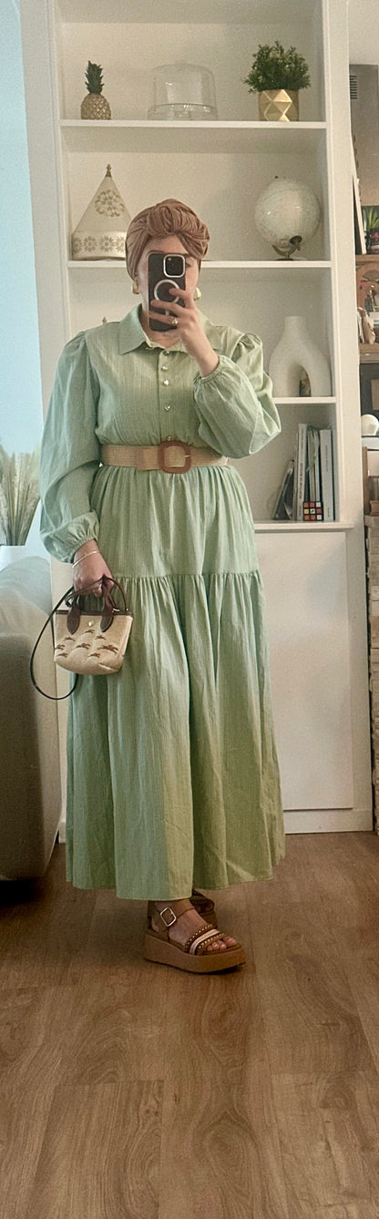 Robe Lila Vert d’eau